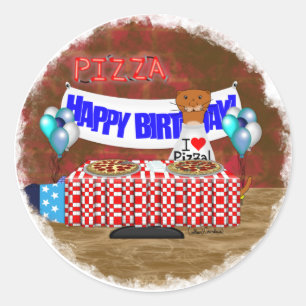 Sticker Rond Oliver The Otter est 6 Years Old ! Joyeux annivers