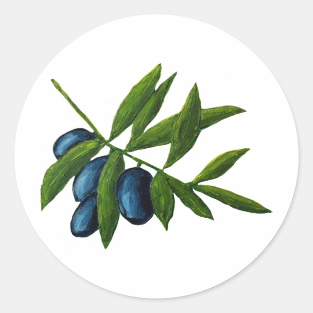 Sticker Rond olives (Devant)
