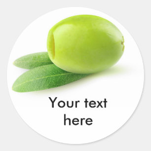 Sticker Rond Olivret vert
