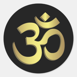 Sticker Rond Om ( Aum ) Namaste yoga