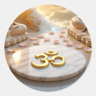 STICKER ROND OM - AUM - ZEN BOUDDHISME