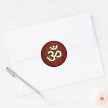 Om Chakra Mandala Rouge