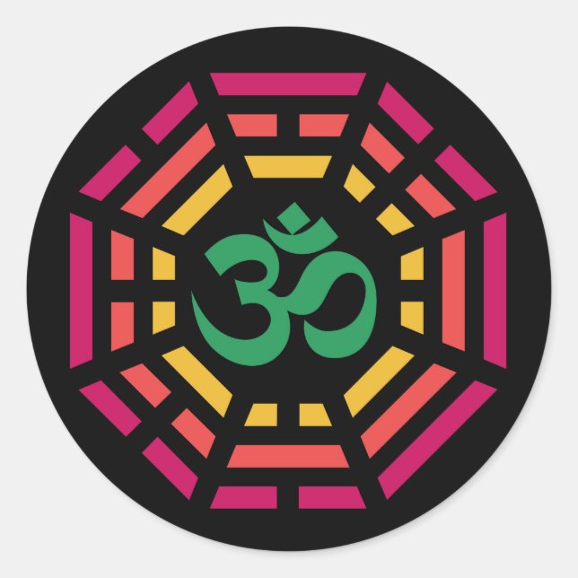 Sticker Rond Om Dharma (Devant)