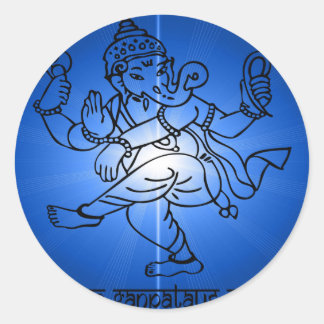 Sticker Rond Om-Gan-Ganpataye-Namah