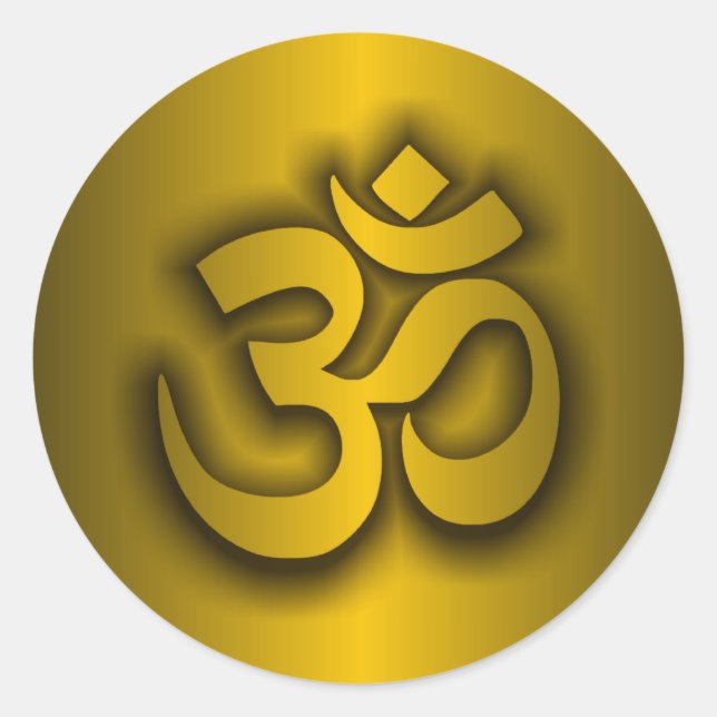 Sticker Rond "Om" hindou (Devant)