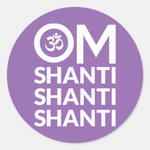 Sticker Rond Om Shanti