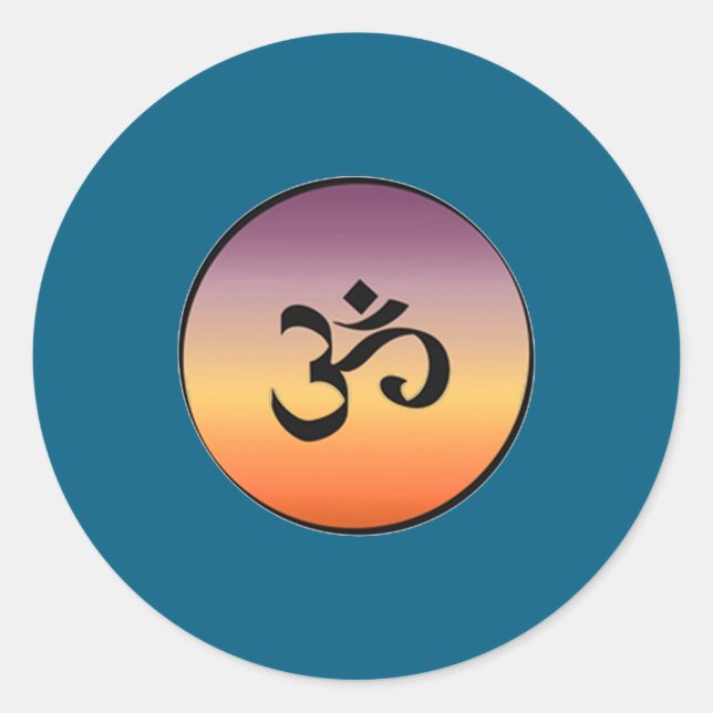 Sticker Rond Om Symbol  (Devant)