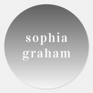 Sticker Rond Ombre gris et blanc