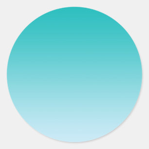 Sticker Rond Ombre turquoise
