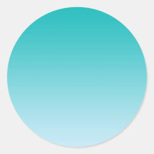 Sticker Rond Ombre turquoise