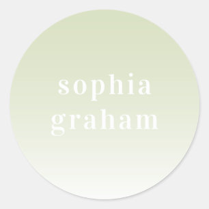 Sticker Rond Ombre verte et blanche