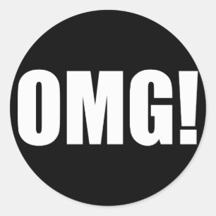 Sticker Rond OMG ! (obscurité)