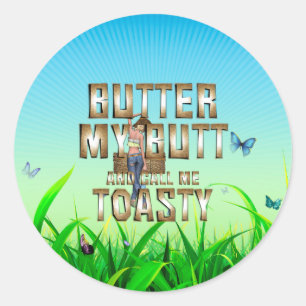 Sticker Rond ON M'Appelle Toasty