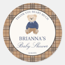 On peut attendre le baby shower plaid classique fa