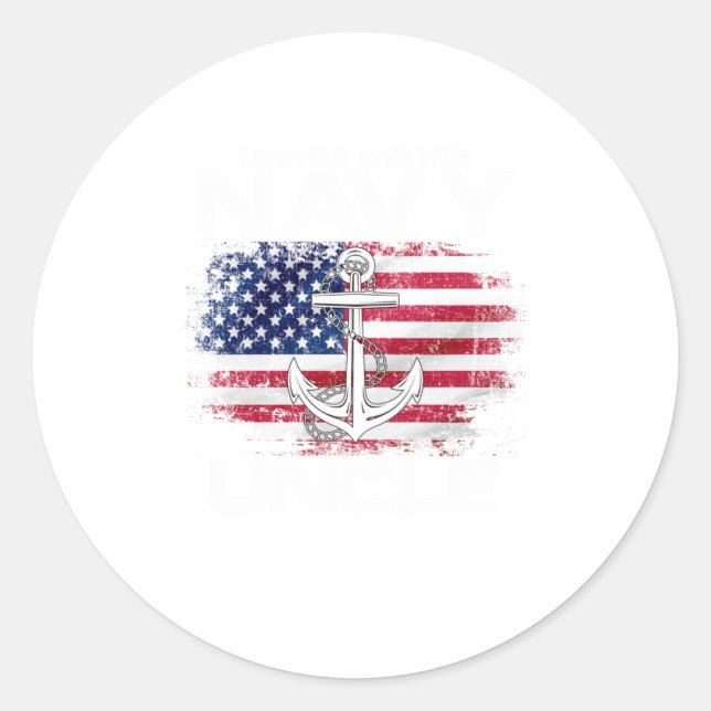 Sticker Rond Oncle de la marine américaine (Devant)
