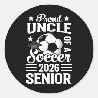 Sticker Rond Oncle fier d'un senior de football 2026 Diplômé 