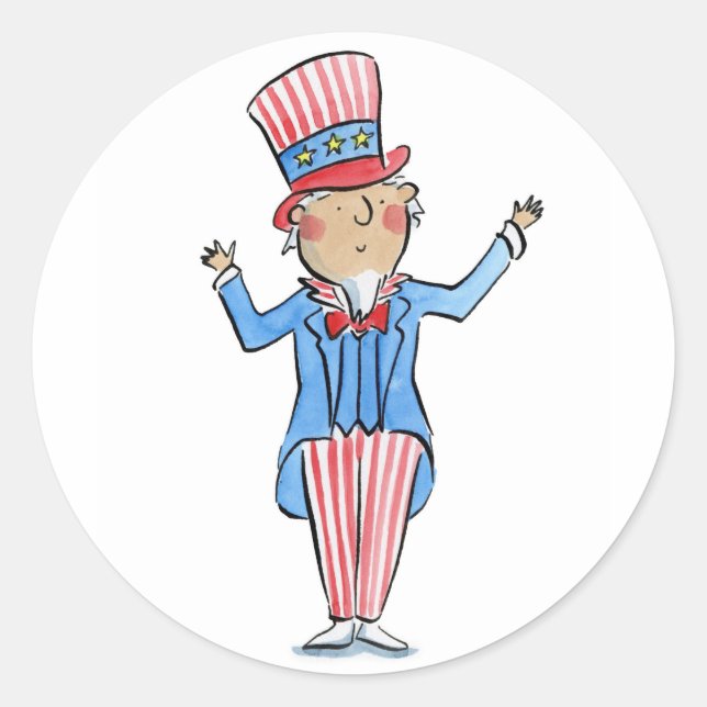 Sticker Rond Oncle Sam (Devant)