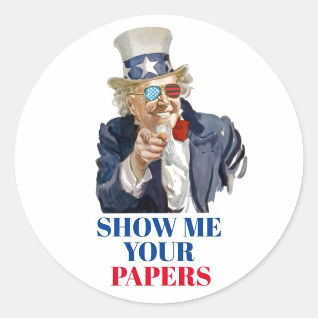 Sticker Rond Oncle Scam (Devant)