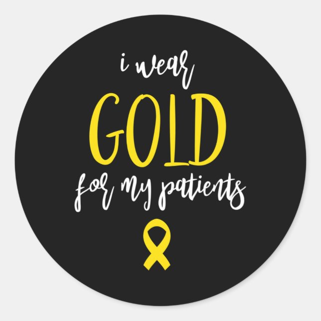 Sticker Rond Oncologie Pédiatrique Cadeaux Infirmiers Pour Femm (Devant)