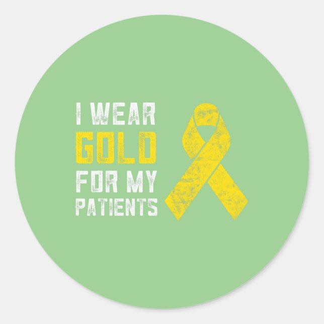 Sticker Rond Oncologie pédiatrique Infirmière Cadeau de l'enfan (Devant)