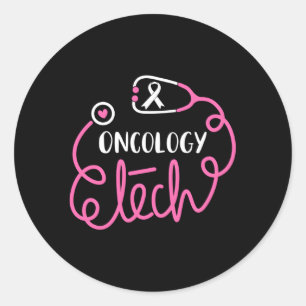 Sticker Rond Oncologie Technique Sensibilisation au cancer Radi
