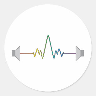 Sticker Rond onde sonore