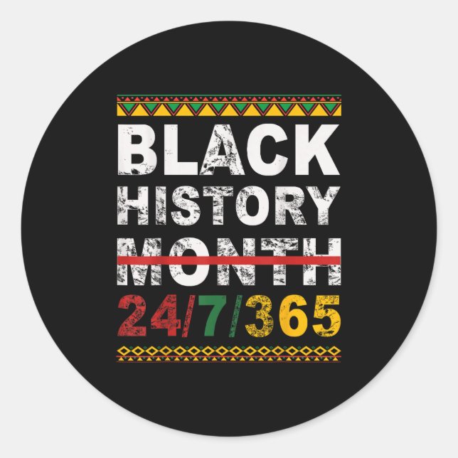 Sticker Rond One Month Can't Hold Our History Black History Mon (Devant)