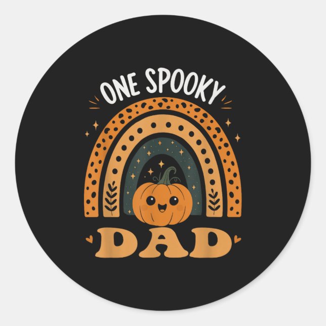 Sticker Rond One Soky Dad Dad Matching Family Halloween Costume (Devant)