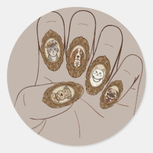 Sticker Rond Ongles de vieille fortune