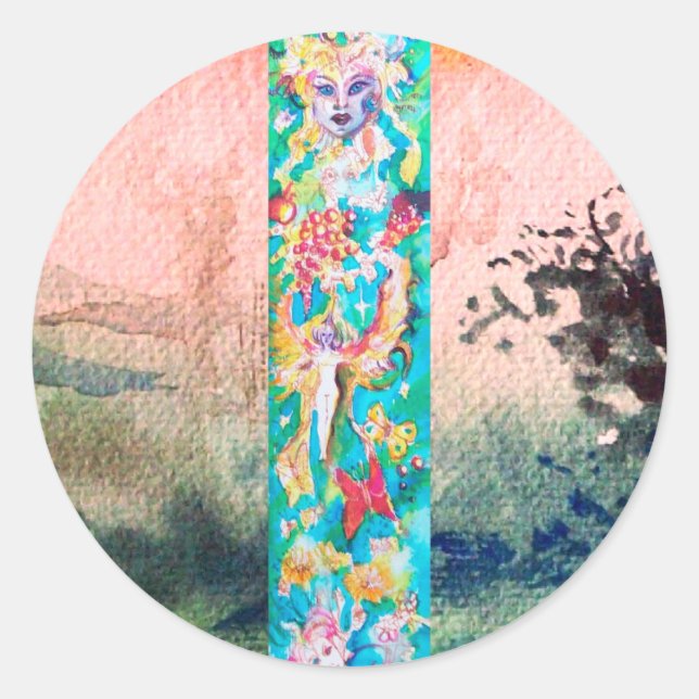 STICKER ROND ONGLET FAIRY GRAPE (Devant)