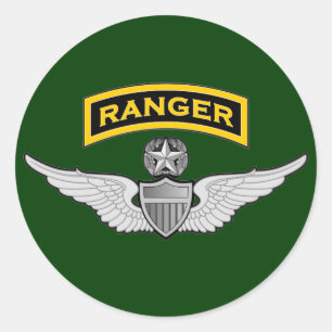 Sticker Rond Onglet Ranger et ailes Master Aviator