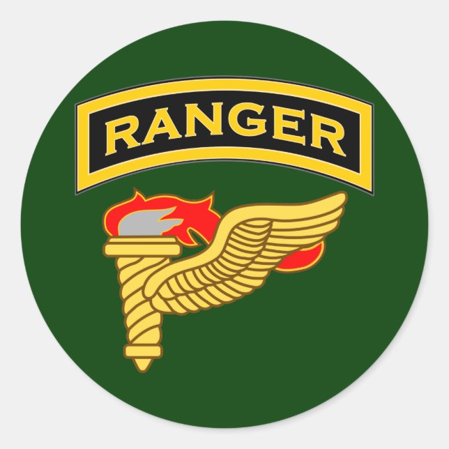 Sticker Rond Onglet Ranger et badge Pathfinder (Devant)