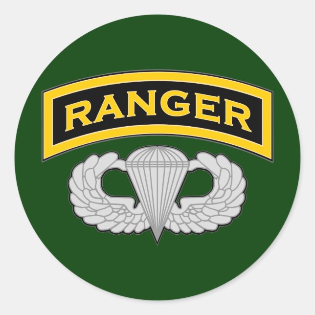 Sticker Rond Onglet Ranger & Jump Wings (Devant)