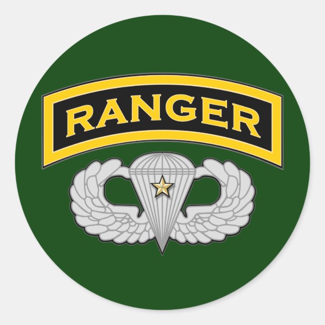 Sticker Rond Onglet Ranger & Jump Wings - Combat (Devant)