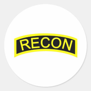 Sticker Rond Onglet Recon Jaune