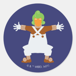 Sticker Rond Oompa Loompa Bras