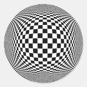 Sticker Rond Op. Art