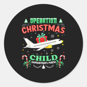 Sticker Rond Opération Enfant de Noël Famille Drôle Corresponda