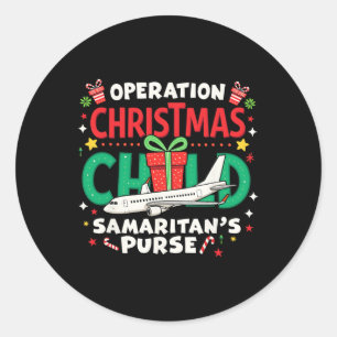 Sticker Rond Opération Noël Enfant Funny Famille Correspondant 