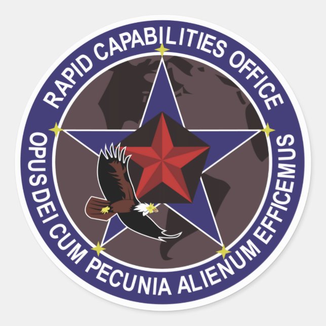 Sticker Rond Opus dei cum pecunia alienum efficace (Devant)