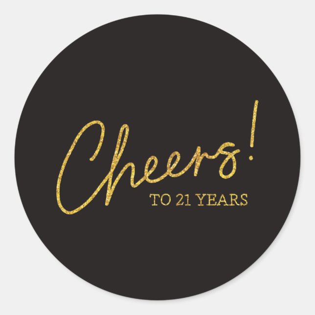 Sticker Rond Or 21e Enveloppe Seals (Devant)