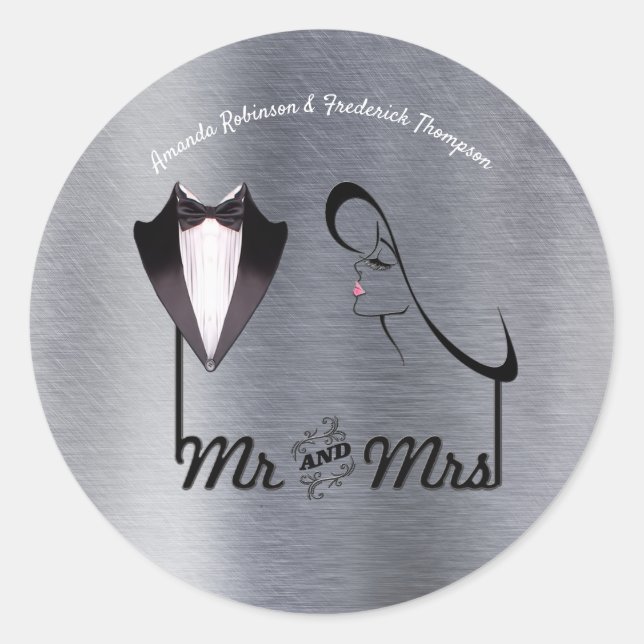 Sticker Rond Or, argent - laiton moderne (Devant)