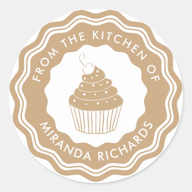 Sticker Rond Or De La Cuisine De Boulangerie Moderne Maison (Devant)