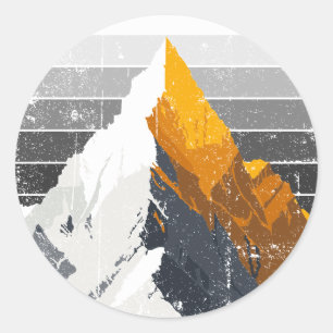 Sticker Rond Or de montagne