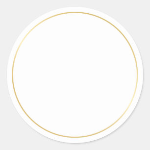 Sticker Rond Or et blanc
