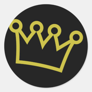 Sticker Rond or king couronne deluxe