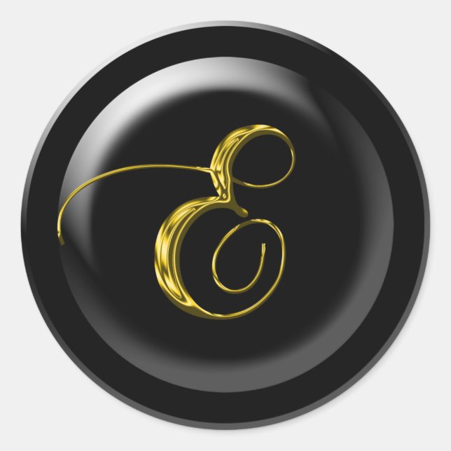 Sticker Rond Or liquide E (Devant)