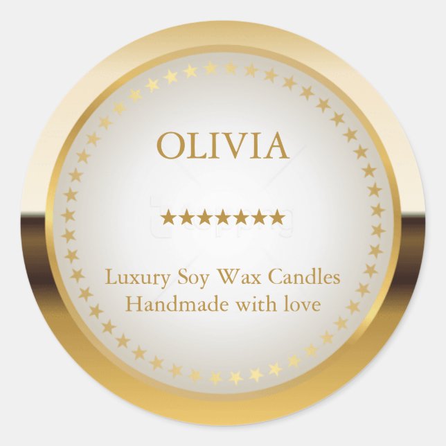 Sticker Rond Or métallique (Devant)