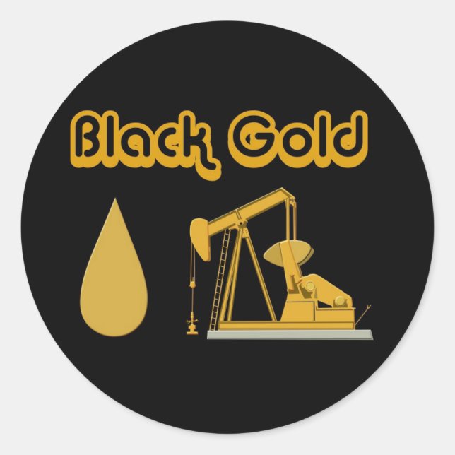 Sticker Rond Or noir (Devant)