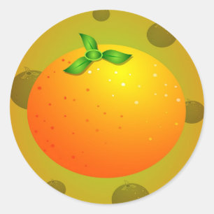Sticker Rond Orange